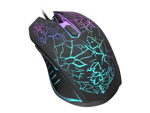 Jansicotek Gaming Mouse Wired [2400 DPI] [ Breathing Light] Ergonomic Game Computer Mice with 6 Buttons for PC,Gamer,Black