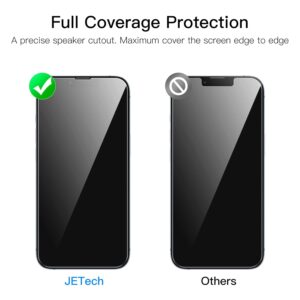 JETech Full Coverage Screen Protector for iPhone 16e 2025, iPhone 14 6.1-Inch, 9H Tempered Glass Film Case-Friendly, HD Clear, 3-Pack
