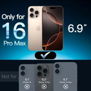 JETech Screen Protector for iPhone 16 Pro Max 6.9-Inch, Tempered Glass Film with Easy Installation Tool, Case-Friendly, HD Clear, 3-Pack