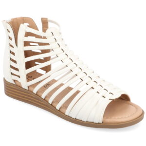 Journee Women's Delilah Tru Comfort Gladiator Wedge Sandals, Wide Width Available