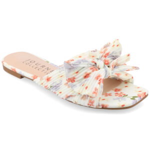Journee Women's Serlina Tru Comfort Bow Slide Sandals, Wide Width Available