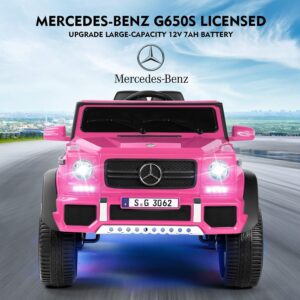 JOYLDIAS Ride On Cars, Licensed Mercedes-Benz Maybach G650S, 12V7AH Battery Powered Toy Electric Car for Kids with 2.4GHz Remote Control, 2 Motors, 3 Speeds, Lock, Music, Horn,...