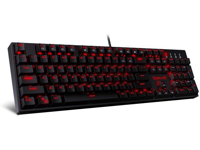K582 SURARA RGB LED Backlit Mechanical Gaming Keyboard with 104 Keys-Linear and Quiet-Red Switches
