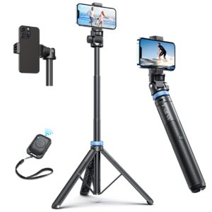 Kaiess 62" iPhone Tripod, Selfie Stick Tripod & Phone Tripod Stand with Remote, Cell Phone Tripod for iPhone, Extendable Travel Tripod Compatible with iPhone 14/13/12 Pro...
