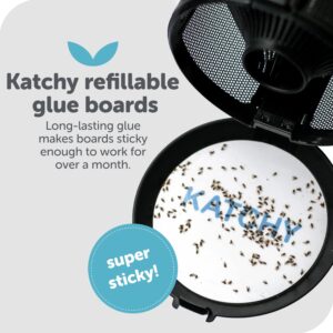 Katchy Original and Midnight Glue Board Refills (24 Pack) - Indoor Insect Trap Glue Board Refills for Mosquito, Gnat, Moth, Fruit Flies - Non-Zapper Traps for Buzz-Free Home