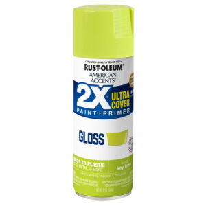 Key Lime, Rust-Oleum American Accents 2X Ultra Cover Gloss Spray Paint- 12 oz, 6 Pack