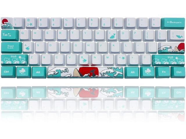 Keycap 60 Percent for GK61 RK61 Anne Pro, 104/87/61 Custom Fullsize Key Cap Set for Cherry Mx Gateron Kailh Switch 60% Mechanical Gaming Keyboard