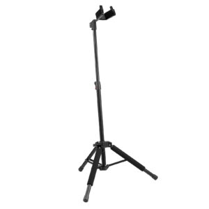 KFFKFF Guitar Holder Stand, Supports up to 33 lbs/15 kg, Collapsible Floor Guitar Display Rack with Adjustable Height from 35.4-47.2 in/900-1200 mm, Suitable for Acoustic,...
