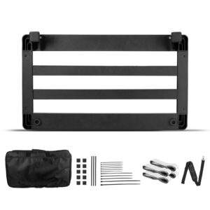 KFFKFF Guitar Pedal Board 20'' x 11'' Aluminum Alloy 2.64 lbs Folding PedalBoard