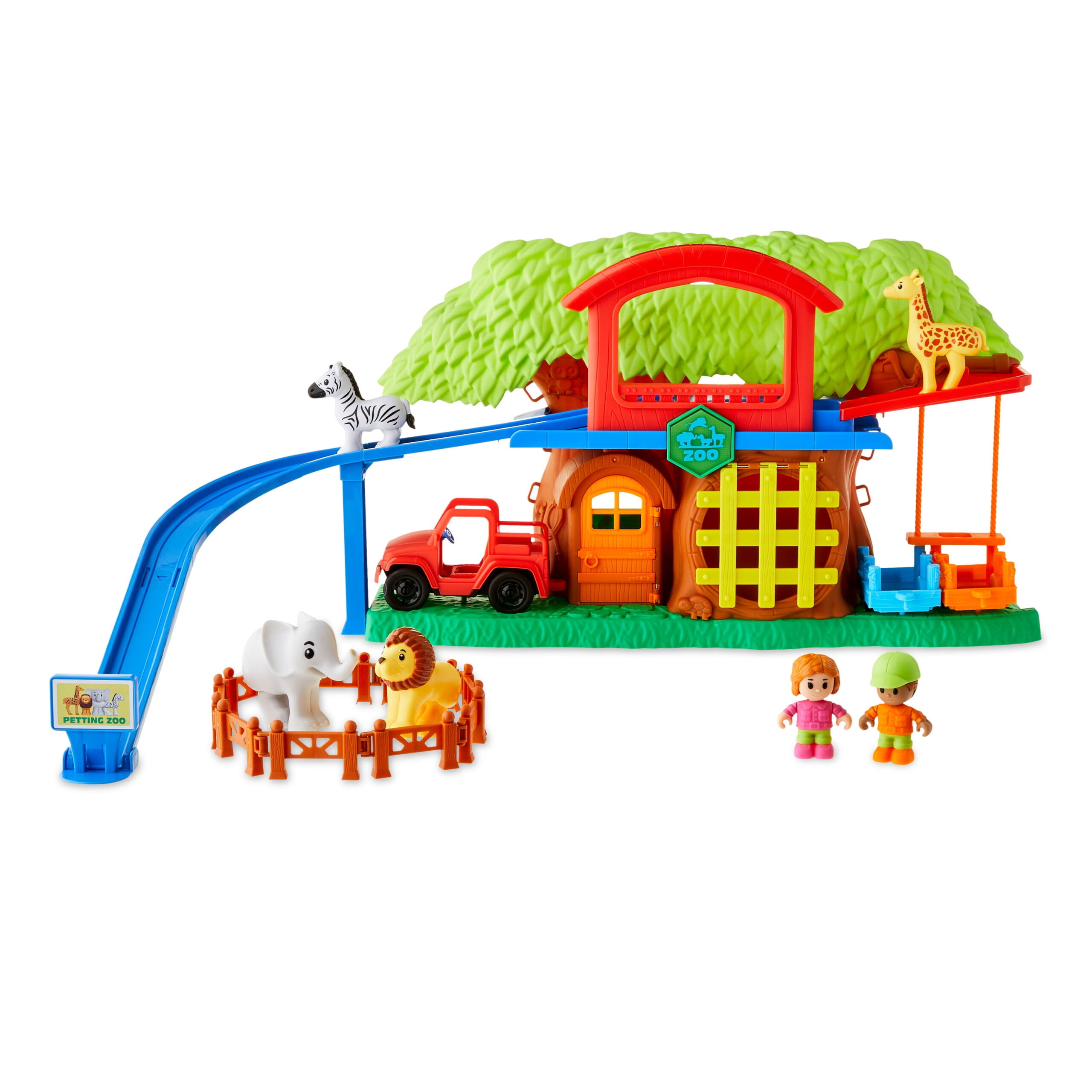 Kid Connection Animal Zoo Play Set with Lights and Sounds, 22 Pieces, Toddler Toys