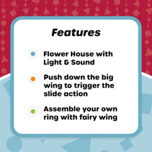 Kid Connection Fairyland Playset, Flower House with Light and Sound, 23 Pieces, Toddler Toys
