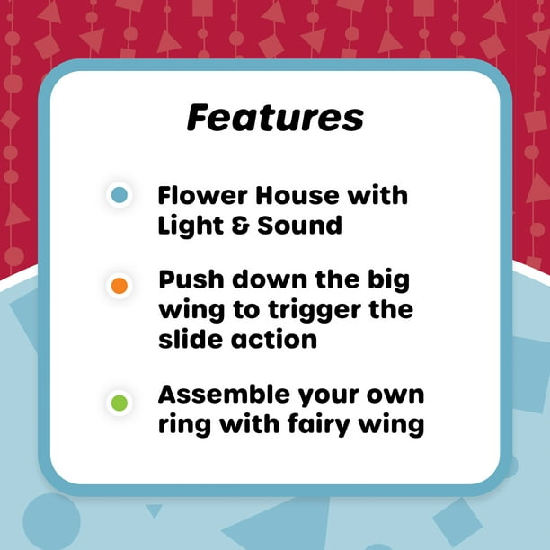 Kid Connection Fairyland Playset, Flower House with Light and Sound, 23 Pieces, Toddler Toys