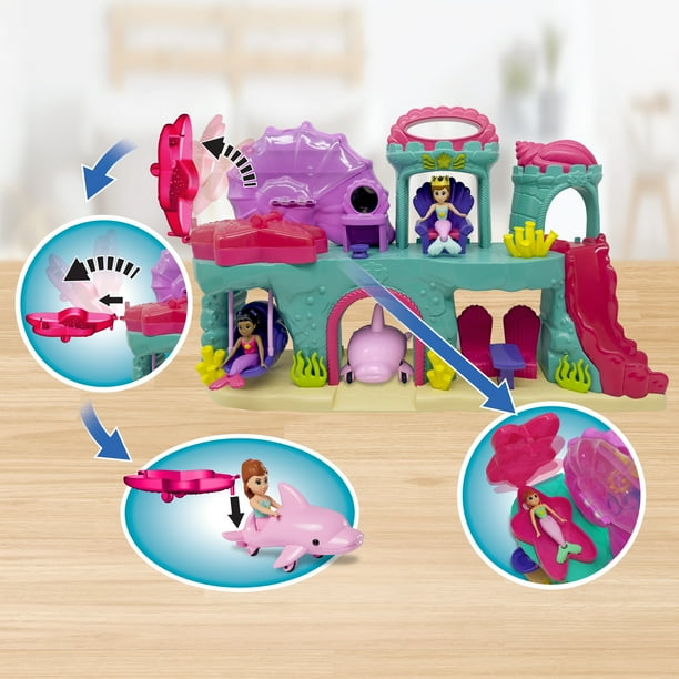 Kid Connection Mermaid Palace Play Set with Lights and Sounds, 46 Pieces, Toddler Toys