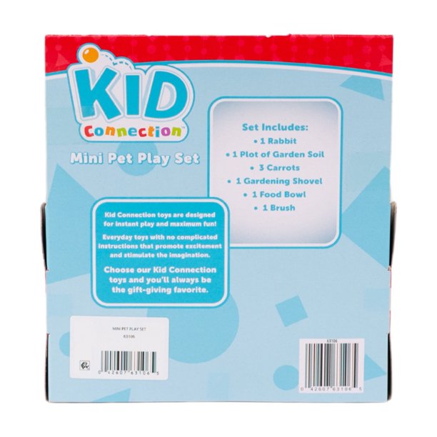 Kid Connection Mini Pet Rabbit Water Play Set with Color Changing Feature, 8 Pieces, Toddler Toys, Tan Color
