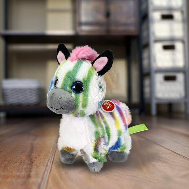Kid Connection Miniature Electronic Walking Pet, Rainbow Zebra, 6" Tall Toddler Toys