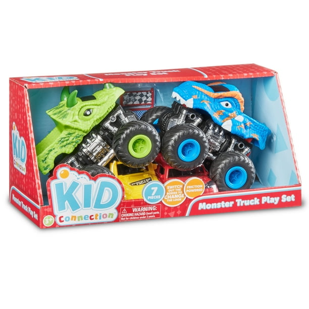 Kid Connection Monster Trucks Play Set, 7 Pieces, Toddler Toys