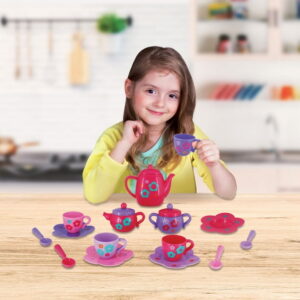 Kid Connection Tea Play Set with Light and Sound, 18 Pieces, Toddler Toys