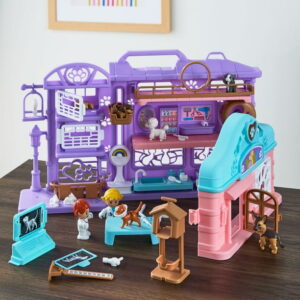 Kid Connection Vet Clinic Playset with Light and Sound, 29 Pieces, Toddler Toys