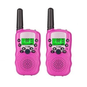 Kids Walkie Talkie Two Ways Radio Toy Walkie Talkie for Kids 3 Miles Range 22 Channels Built in Flash Light FRS GMRS Handheld Mini Walkie Talkie for