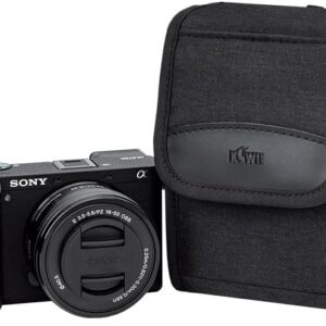 KIWIFOTOS Camera Bag with Strap, Camera Carrying Case for Fujifilm Fuji X100VI X100V X100F Sony A6700 A6600 A6000 A6100 Ricoh GR III Canon EOS M5+EF Compact Camera Bags Black