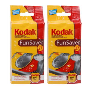 Kodak Fun Saver 35mm One-Time-Use Disposable Camera with Flash, 27 Exposures, 2-Pack