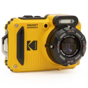 KODAK PIXPRO WPZ2 Rugged Waterproof Shockproof Dustproof WiFi Digital Camera 16MP 4X Optical Zoom 1080P Full HD Video Vlogging Camera 2.7" LCD (Yellow)