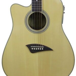 Kona Guitars K1EL Left-Handed Acoustic-Electric Dreadnought Cutaway Spruce Top Guitar with High-Gloss Finish