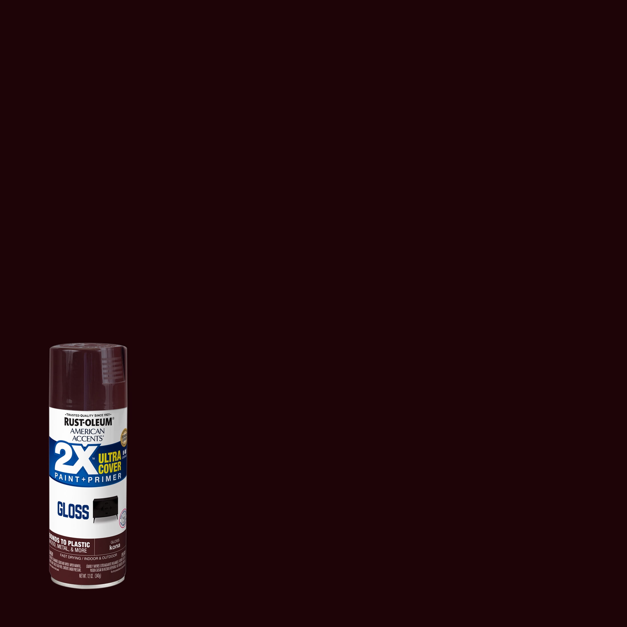 Kona, Rust-Oleum American Accents 2X Ultra Cover Gloss Spray Paint- 12 oz, 6 Pack