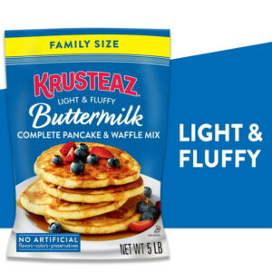 Krusteaz Complete Buttermilk Pancake and Waffle Mix, Light & Fluffy, 5 lb Bag