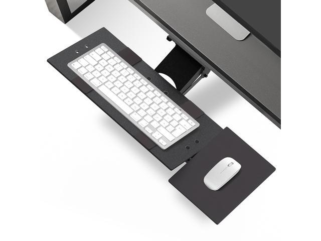 KT1 Ergonomic Keyboard Tray Under Desk - Under Desk Keyboard Tray Slide Out with Adjustable Height and Tilt - Easy to Slide and Swivel 360 Degree -