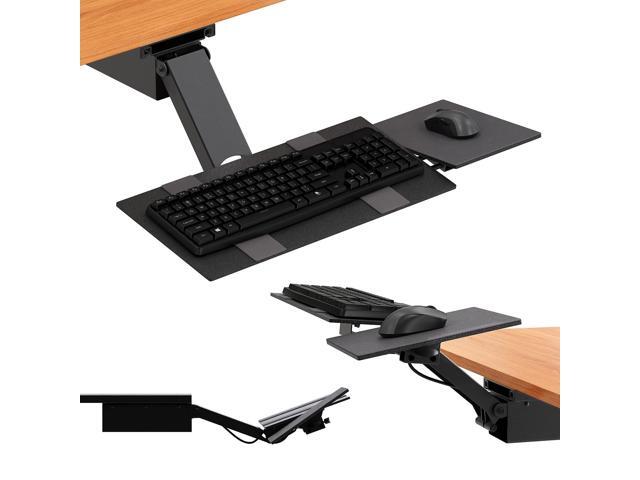 KT2 Keyboard Tray Under Desk Adjustable Height - Standing Desk Keyboard Tray Sit Stand Keyboard Drawer under desk slide out best Under Desk Keyboard