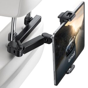 Lamicall Car Headrest Tablet Holder - [Extension Arm] Adjustable iPad Car Mount for Back Seat, Road Trip Essentials for Kids, 4.7-11" Tablet iPad Pro, Air, Mini, Galaxy, Fire,...