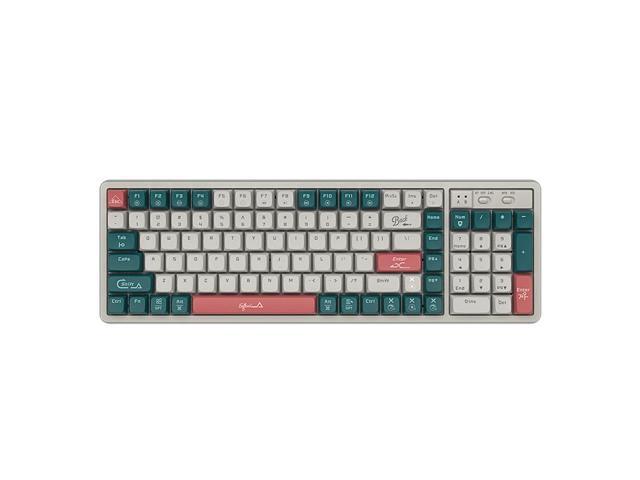 Langtu GK102 Squid Wireless Bluetooth 5.0/Wired USB/2.4G Gaming Keyboard,Gold Switches Mechanical Keyboard, ABS Keycaps,RGB Backlight Effects,Full