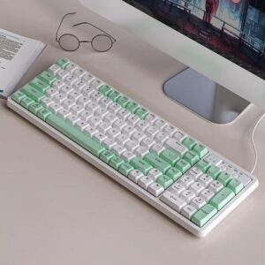 Langtu GK102 Type-C Wired Gaming Keyboard,Gold Switches Mechanical Keyboard, ABS Keycaps,19 Rainbow LED Backlight Effects,Full Anti-Ghosting (102Keys,