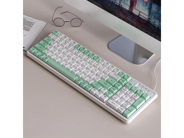 Langtu GK102 Type-C Wired Gaming Keyboard,Gold Switches Mechanical Keyboard, ABS Keycaps,19 Rainbow LED Backlight Effects,Full Anti-Ghosting (102Keys,