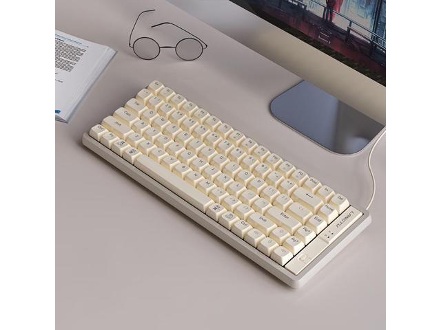 Langtu GK85 Type-C Wired Gaming Keyboard,Gold Switches Mechanical Keyboard, ABS Keycaps,Full Anti-Ghosting (85Keys, Grey)