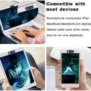 Laptop Camera Cover Slide,Thin Web Camera Cover for Computer MacBook Pro iMac iPhone Cell Phone PC Tablet Notebook Surface Pro Echo Show Camera Blocker Slider (Rectangle Black)