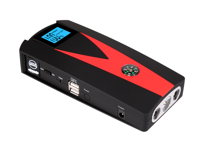 LAUGFIN K08 800A Peak 12000mAh Car Jump Starter with LCD Display (up to 4.5L Gas, 3.5L Diesel Engine) 12V Auto Battery Booster with Smart Jumper Cable, Quick Charger - Newegg.com