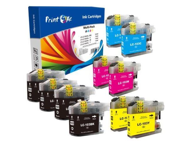 LC 101 / 103 XL Compatible 2 Sets + 2 Black LC101 LC103 Ink for Brother DCP J152W & MFC J245 J285DW J4310DW J4410DW J450DW J4510DW J4610DW J470DW LC 101 / 103 XL Compatible 2 Sets + 2 Black LC101 LC103 Ink for Brother DCP J152W & MFC J245 J285DW J4310DW J4410DW J450DW J4510DW J4610DW J470DW