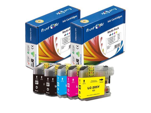 LC 207XXL / LC 205XXL Compatible 5 Ink Cartridges (Set+BK) for Brother LC 207 & 205 High Yield; MFC J4320DW , J4420DW , J4620DW J5520DW , J5620DW ,