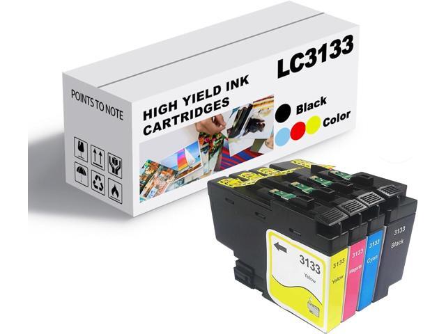 LC3133 Ink Cartridge for Brother High Yield Black and Color Ink Cartridge,Compatible for Brother J988N J1500N J1605DN Printer Combo Pack