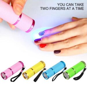 Led Lamp Nail Light for UV Light Nail Polish Dryer Mini Flashlight Torch for Nail Art Manicure Tools 8 Colors To Chose