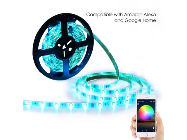 LED Light Strip RGB Strip Lights LED Tape Lights Compatible with Alexa and Google Home 150 5050 SMD LEDs Smart Wifi Strip Lights