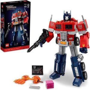 LEGO Icons Optimus Prime 10302 Transformers Figure Set, Collectible Transforming 2in1 Robot and Truck Model Building Kit for Adults