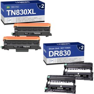 LEMERO UEXPECT Compatible for TN830XL Toner for Brother Printer Replacement for TN830XL TN 830XL TN-830XL DR830 DR 830 use with HL-L2460DW DCP-L2640DW HL-L2405W MFC-L2820DW...
