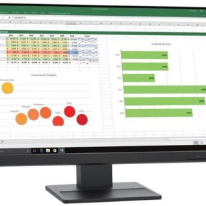 Lenovo ThinkVision E24q-20 23.8" WQHD WLED LCD 75Hz Monitor - 16:9 - Raven Black