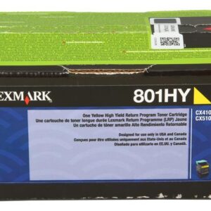 Lexmark 80C1HY0 High Yield Return Program Toner Cartridge - Yellow