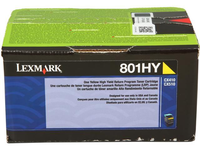 Lexmark 80C1HY0 High Yield Return Program Toner Cartridge - Yellow