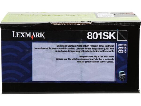 Lexmark 80C1SK0 Return Program Toner Cartridge - Black Lexmark 80C1SK0 Return Program Toner Cartridge - Black