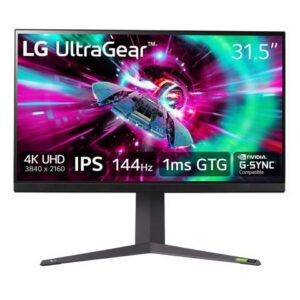 LG 32" 144 Hz IPS UHD Gaming Monitor FreeSync Premium & G-Sync Compatible 3840 x 2160 (4K) DCI-P3 95% (CIE1976) UltraGear 32GR93U-B Tilt/Height/Pivot